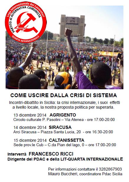 locandina tre giorni dicembre pdac sicilia locandina tre giorni dicembre pdac sicilia